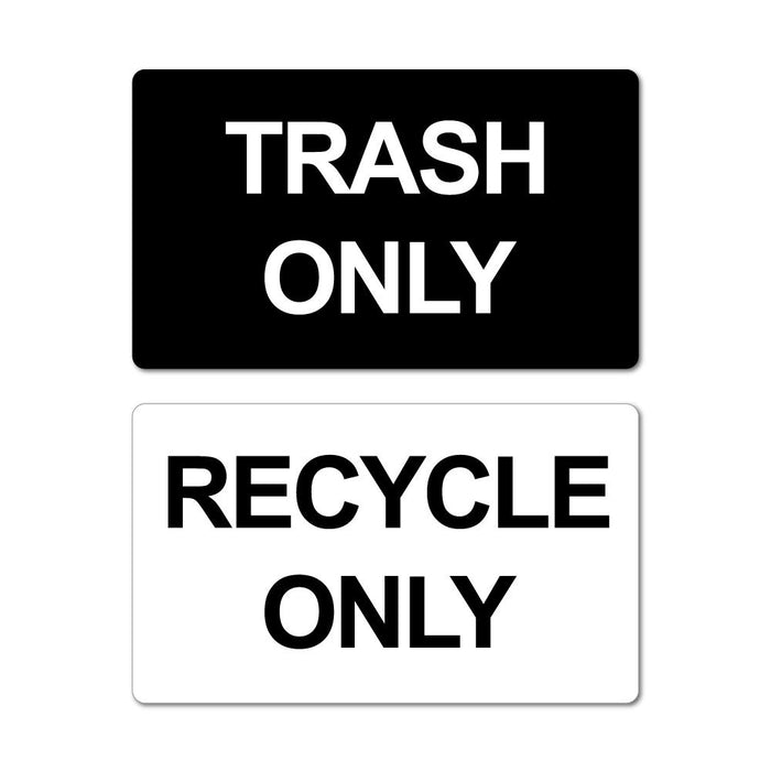 Recycle Only & Trash Only Recycle Bin Stickers Decal