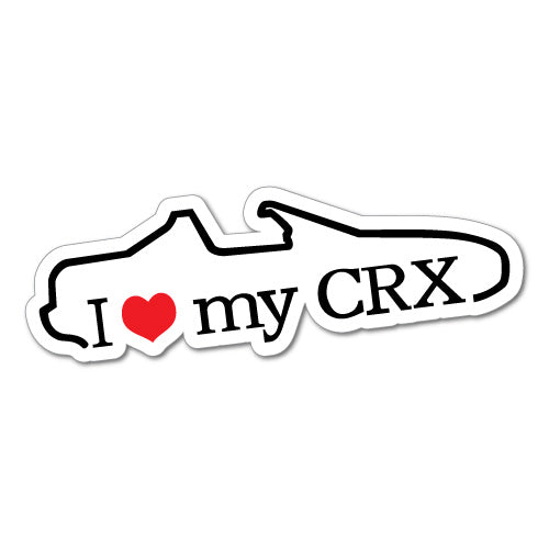 I Love My Crx Outline Jdm Car Sticker Decal