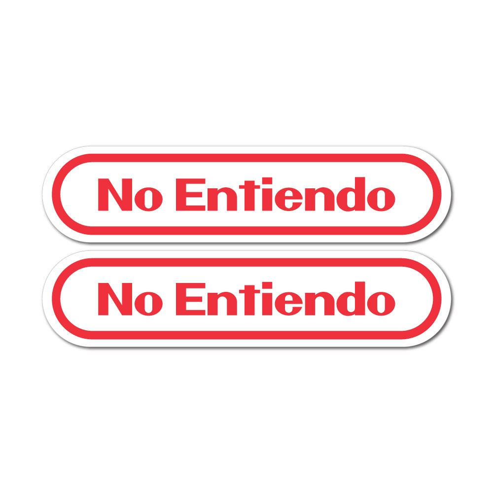 2X No Entiendo Sticker Decal | Game Stickers - Sticker Collective