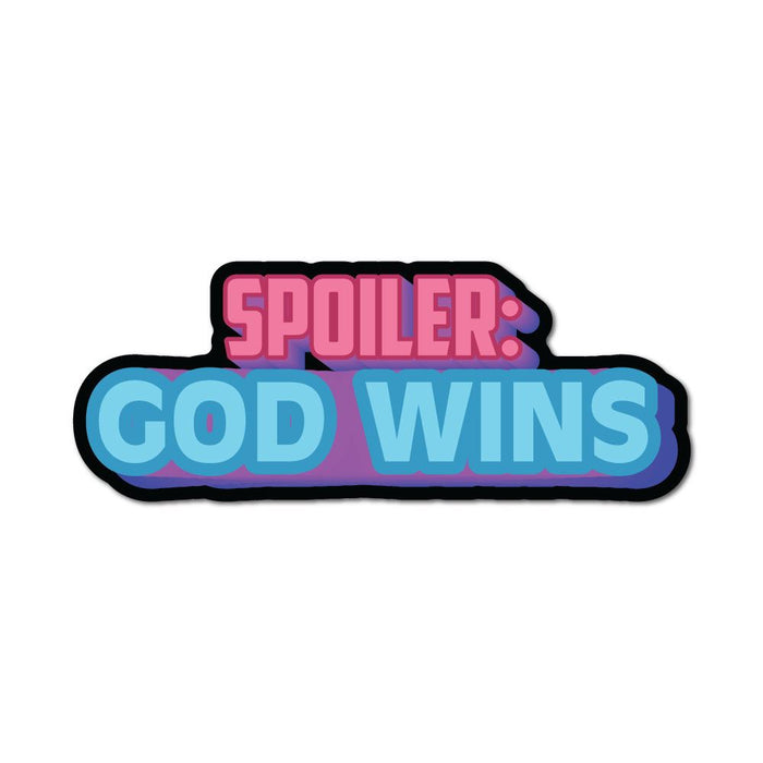 Spoiler God Wins Sticker Decal