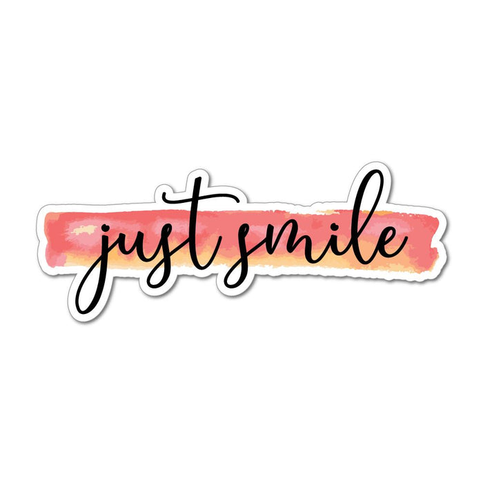 Just Smile Laptop Car Sticker Decal