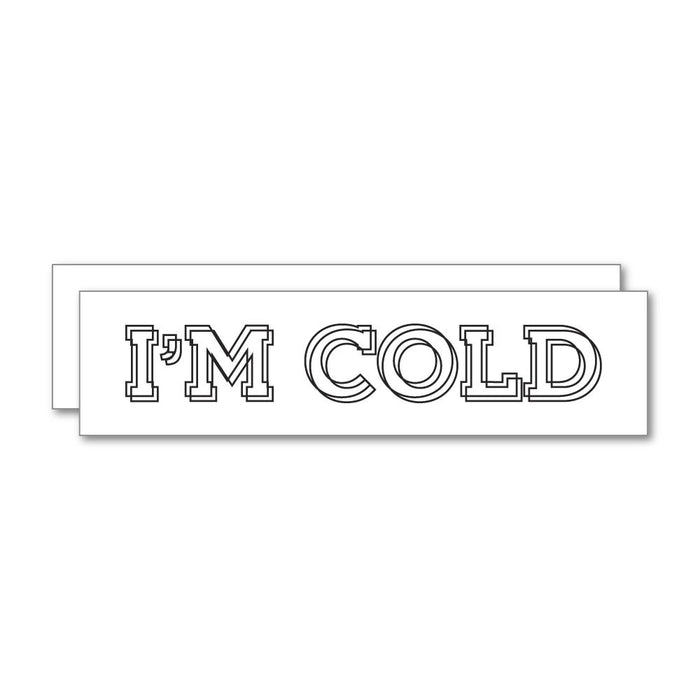 2X Cold Sticker Decal