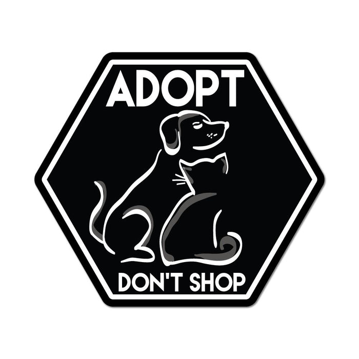 Adopt Don't Shop Pet Cat Dog Animal Lover Rescue  Car Sticker Decal