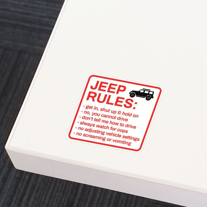 Jeep Rules Sticker Decal