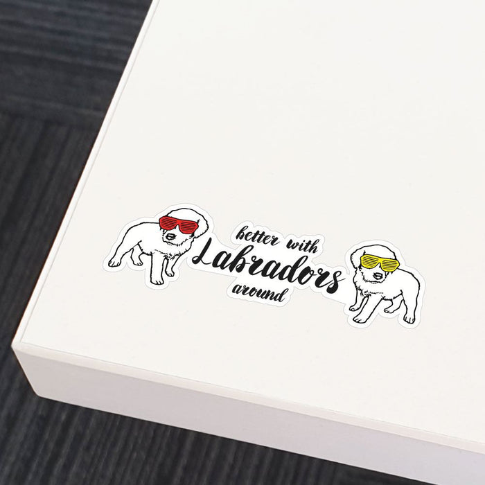 Labradors Around Sticker Decal