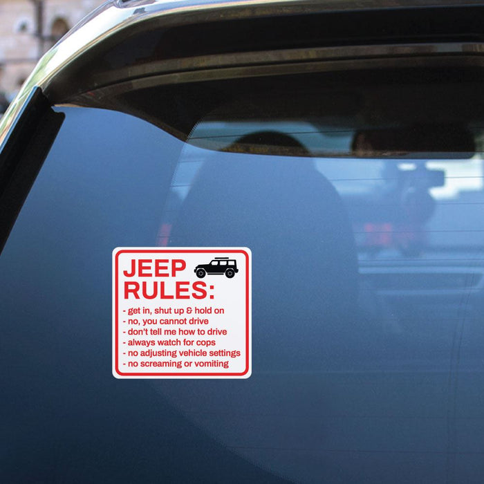 Jeep Rules Sticker Decal