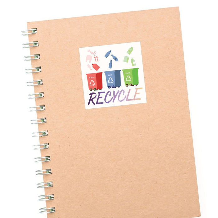 Recycle Plastic Glass Paper Sticker Decal