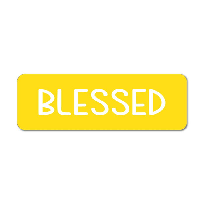 Blessed Yellow Happy Appreciation Grateful Car Sticker Decal