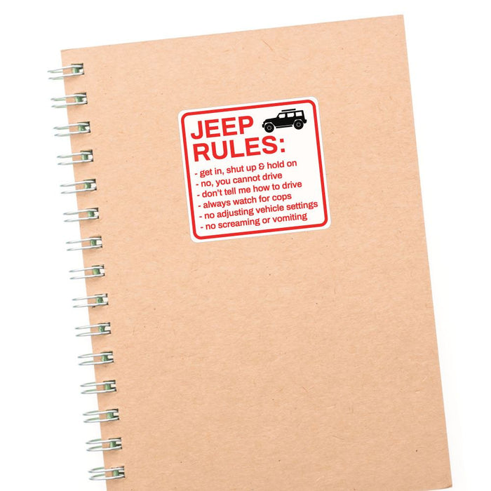 Jeep Rules Sticker Decal