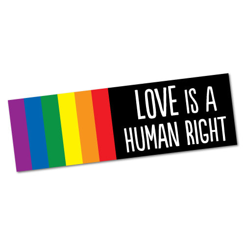 Love Is A Human Right Equal Marriage Rights Sticker Bumper Stickers Sticker Collective