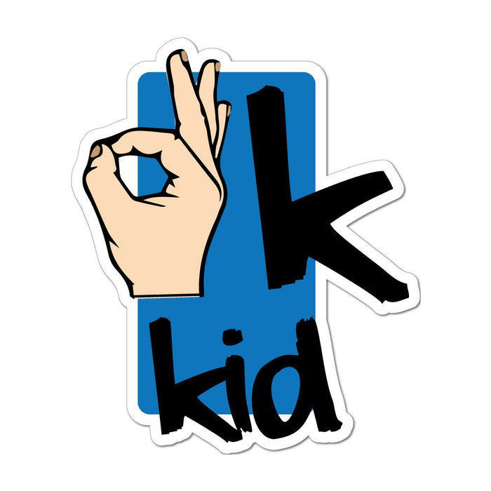 Ok Kid Hand Car Sticker Decal