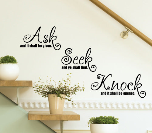 Ask Seek Knock Wall Sticker