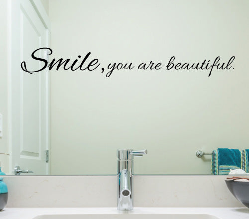 Smile You Are Beautiful Wall Sticker