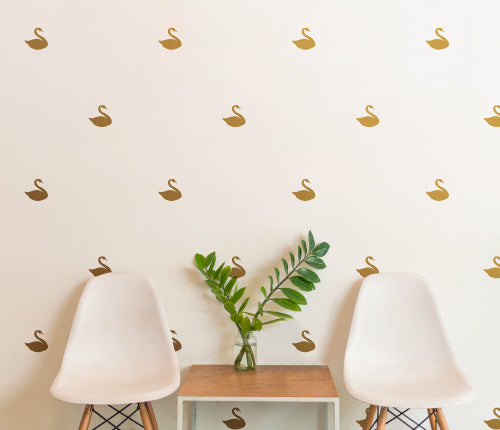 Pattern Swan (Set Of 34) Wall Sticker