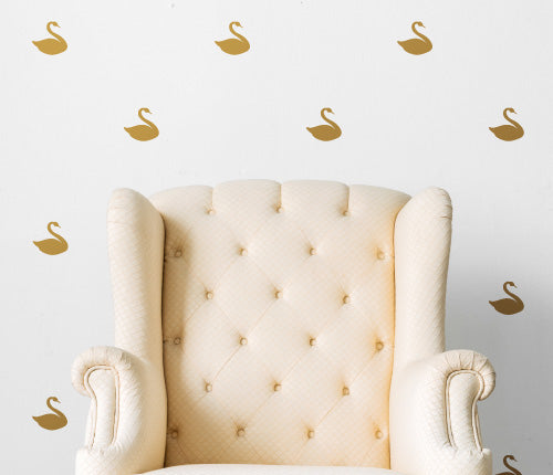 Pattern Swan (Set Of 34) Wall Sticker