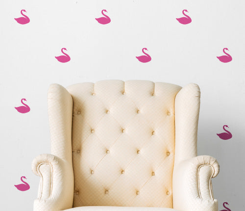 Pattern Swan (Set Of 34) Wall Sticker