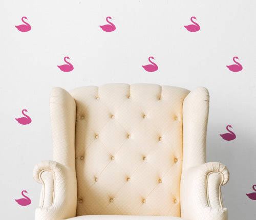 Pattern Swan (Set Of 34) Wall Sticker