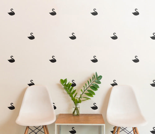 Pattern Swan (Set Of 34) Wall Sticker