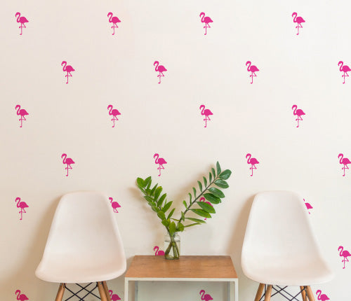 Pattern Pink Flamingo (Set Of 20) Wall Sticker