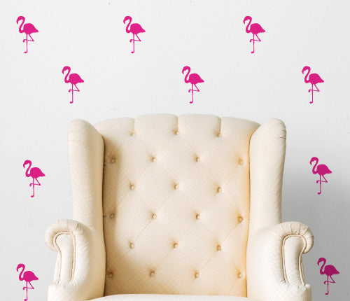 Pattern Pink Flamingo (Set Of 20) Wall Sticker