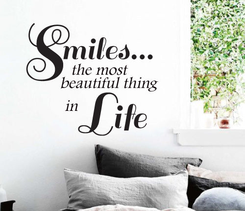 Smile The Most Beautiful Wall Sticker