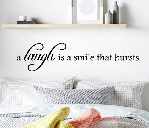 A Laugh Is A Smile Wall Sticker