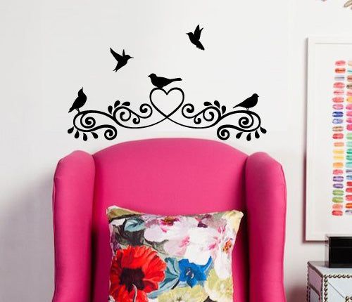 Swirl Bird Wall Sticker