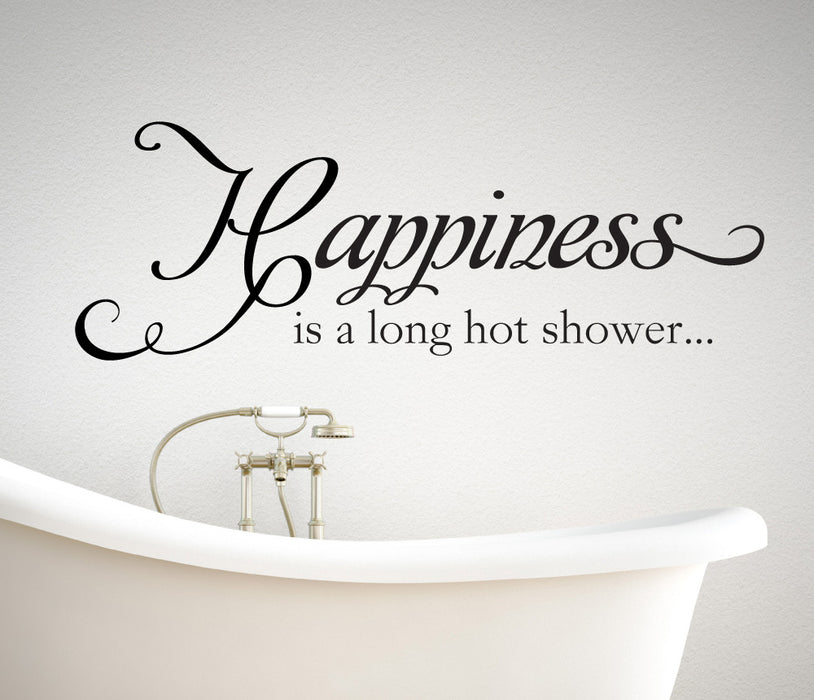 Happiness Is A Long Hot Shower Wall Sticker