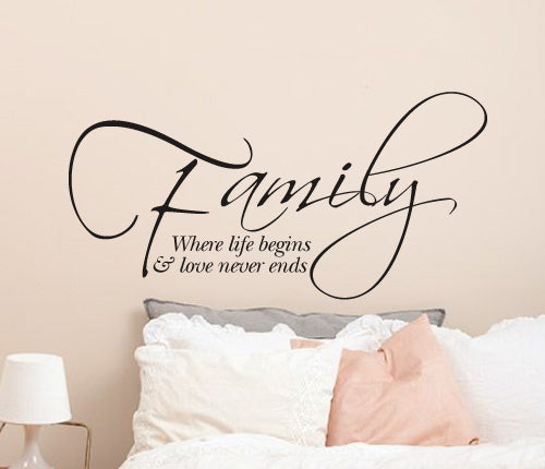 Family Where Life Begins Wall Sticker