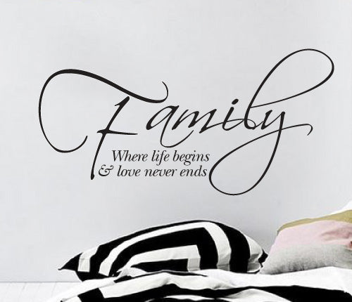 Family Where Life Begins Wall Sticker