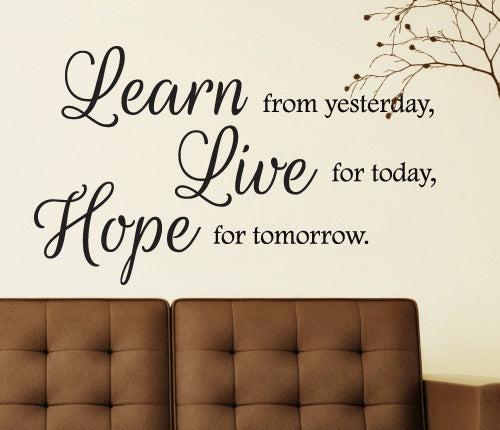 Learn Live Hope Wall Sticker