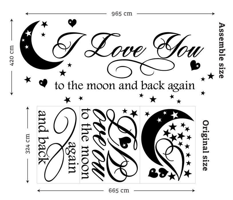 I Love You To The Moon Wall Sticker