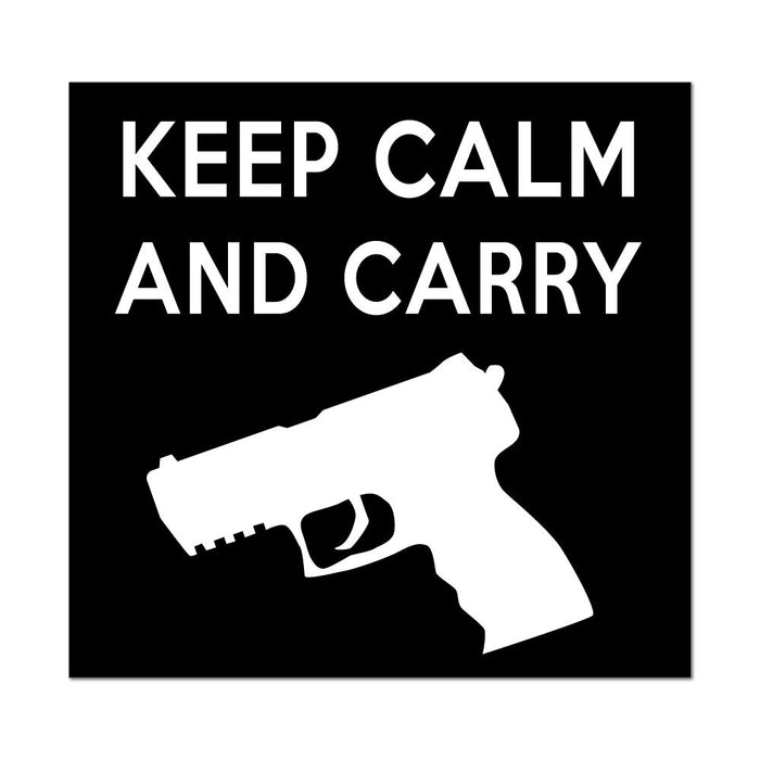 Keep Calm Gun Pistol Firearm And Carry On Car Sticker Decal