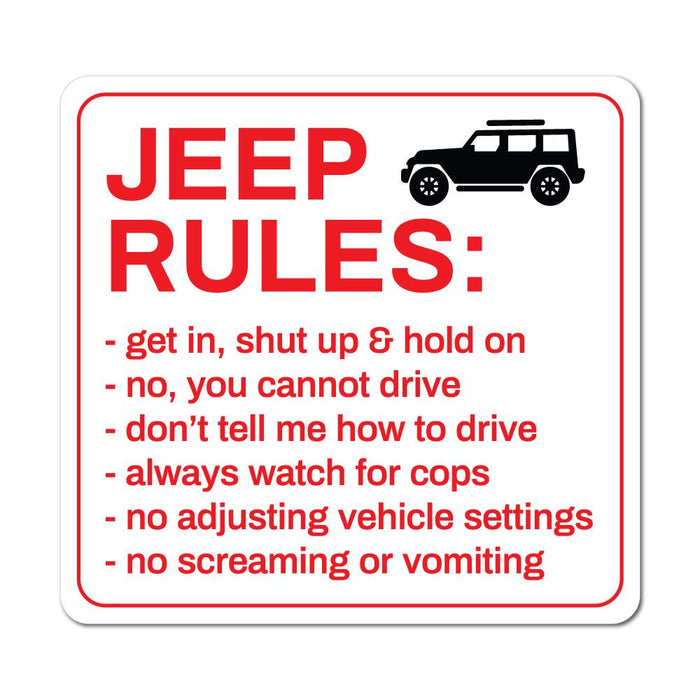 Jeep Rules Sticker Decal