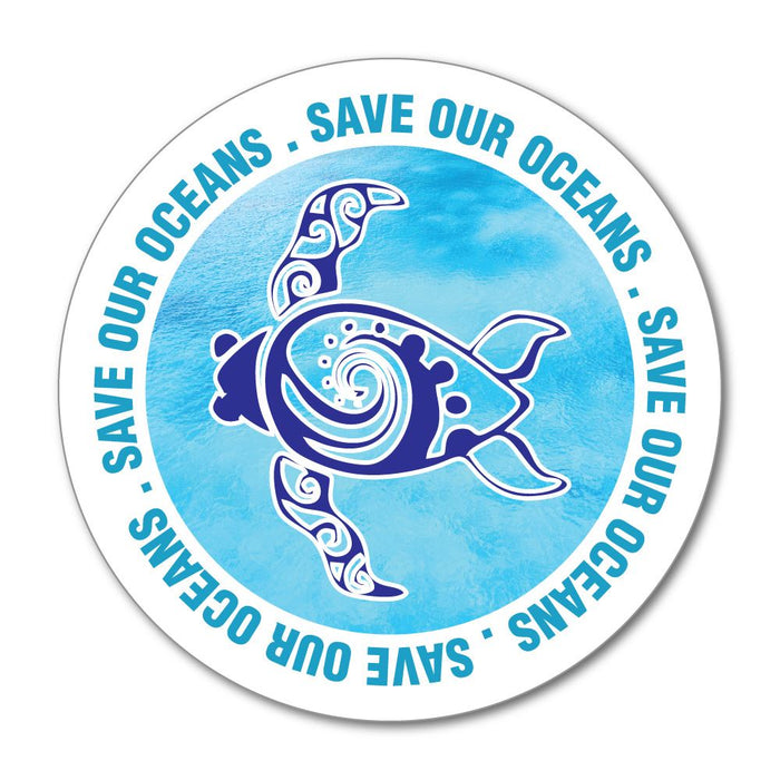 Save Our Oceans Turtle Sea Blue Environment Marine Life Car Sticker Decal