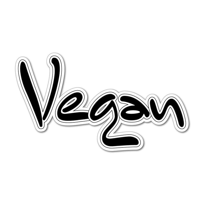 Vegan Typography Black And White Vegetarian Sticker Words Car Sticker Decal