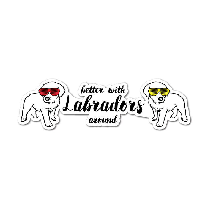 Labradors Around Sticker Decal