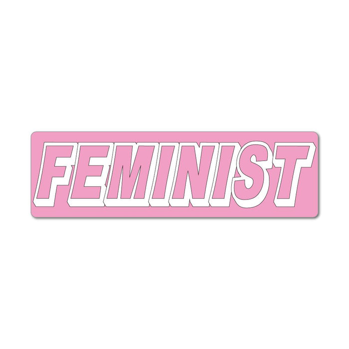 Feminist Pink Banner Women Girls Female Power Typography Car Sticker Decal