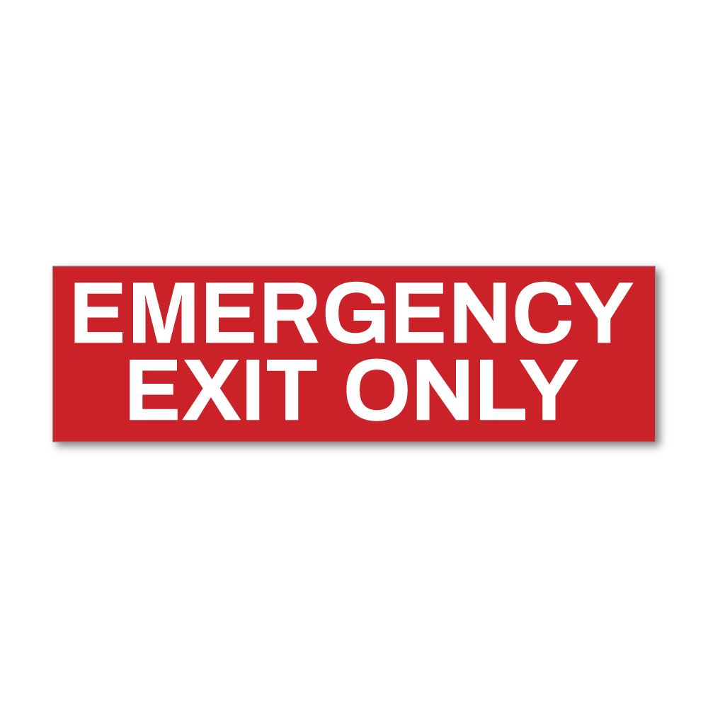 Emergency Exit Only Sticker Decal | Signs Stickers - Sticker Collective